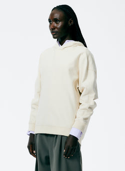 Hooded Cocoon Sweatshirt Ivory-2