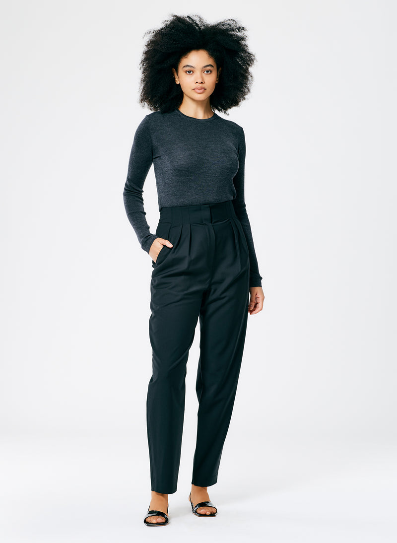 Tropical Wool Yasmeen Trouser Black-01
