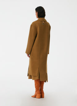 Luxe Double Faced Wool Angora Carwash Coat Caramel-03