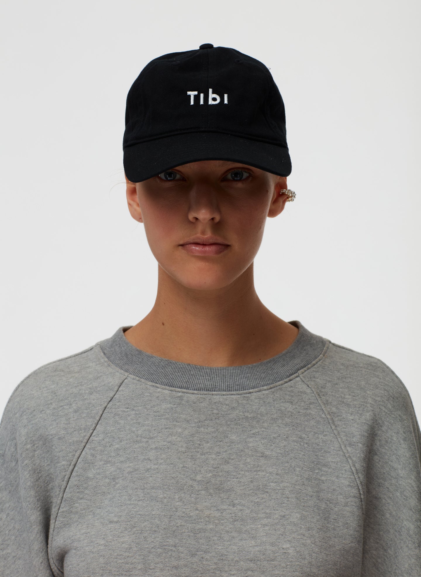 Tibi Baseball Cap - Black-1