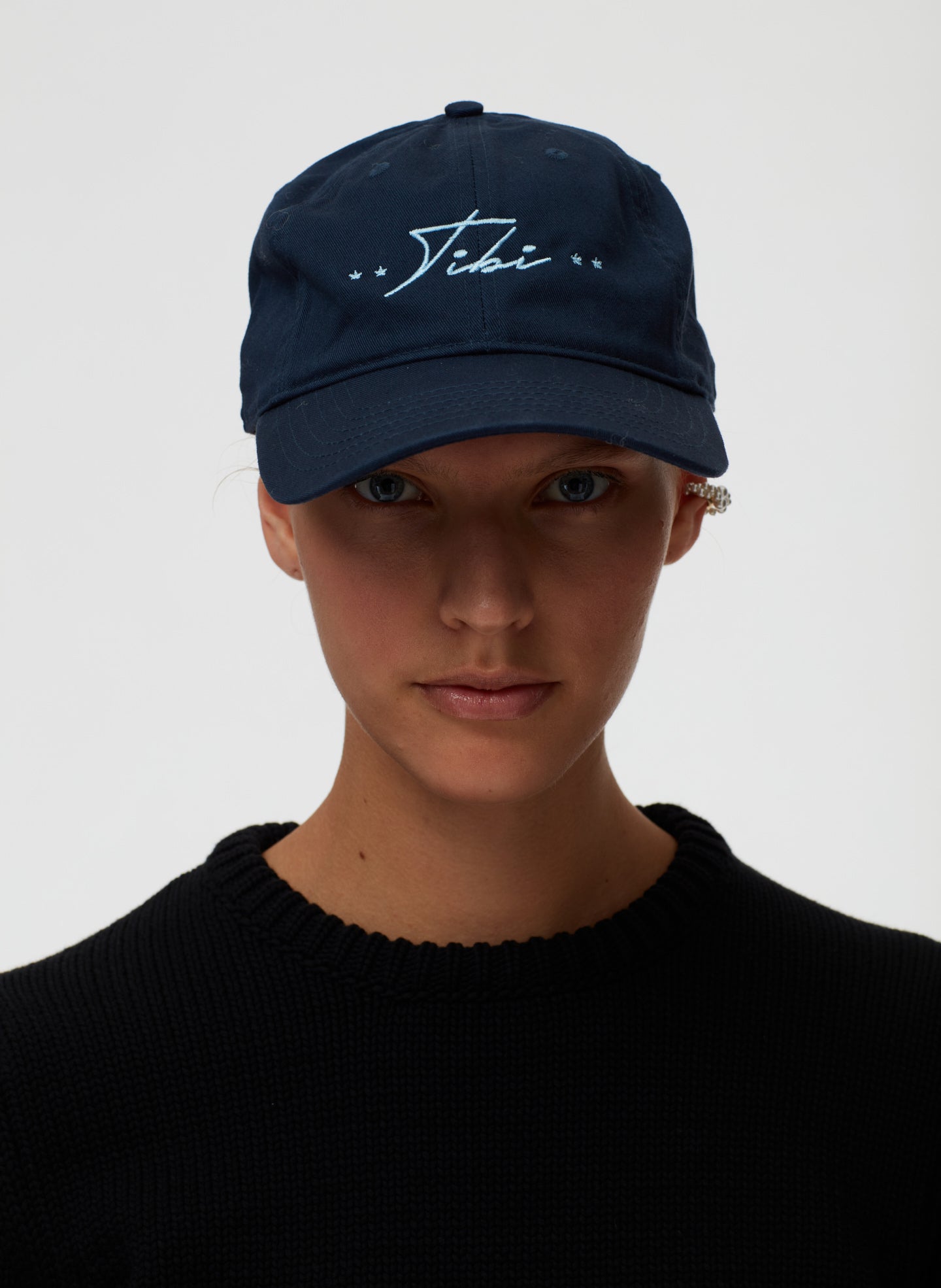 Tibi Baseball Cap II - Navy-1