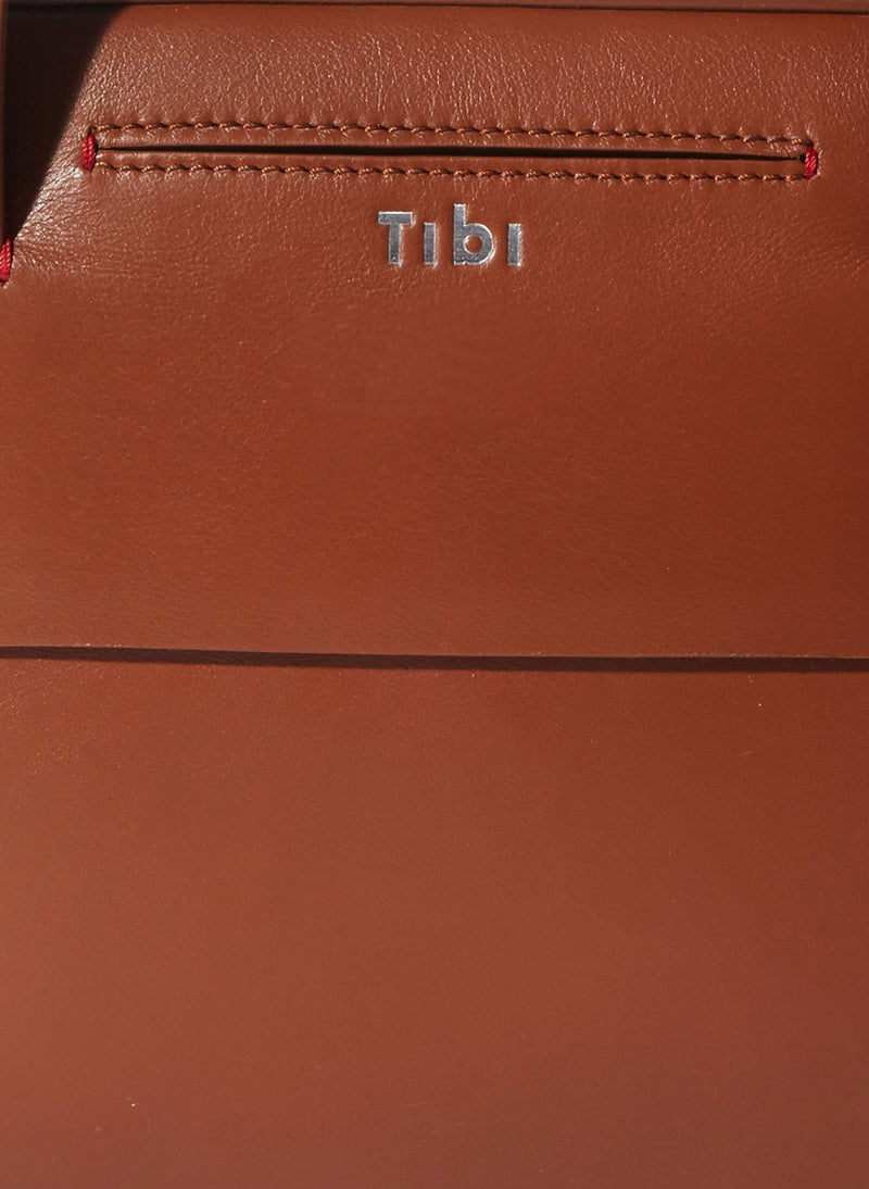 Tibi Mignon Bag Cognac/Blue Multi-4