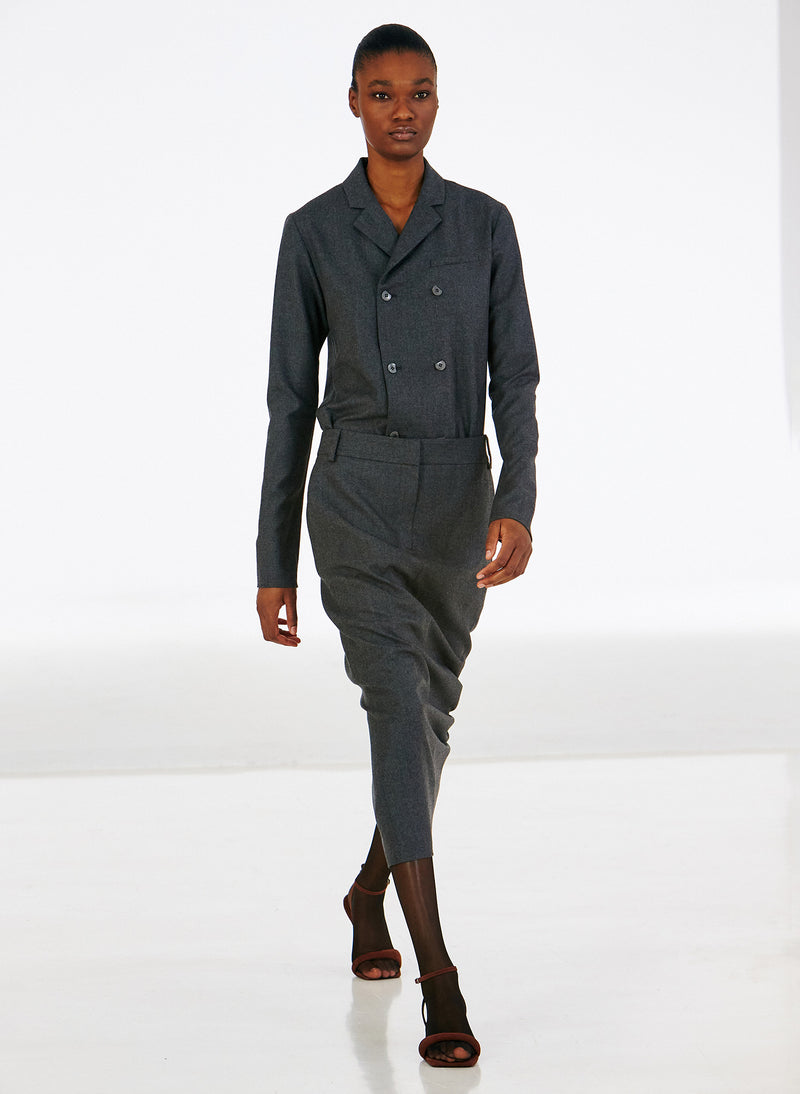 Superfine Wool Flannel Slim Shirt Jacket Medium Heather Grey-02