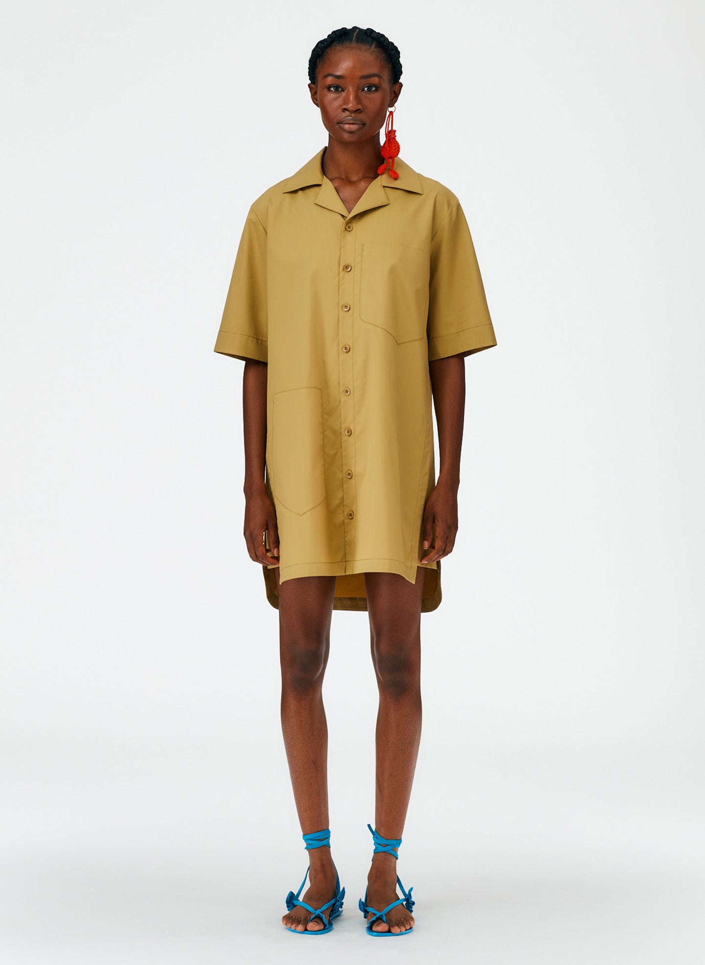 camp shirt dress Classic Short-Sleeve Camp Shirt Dress