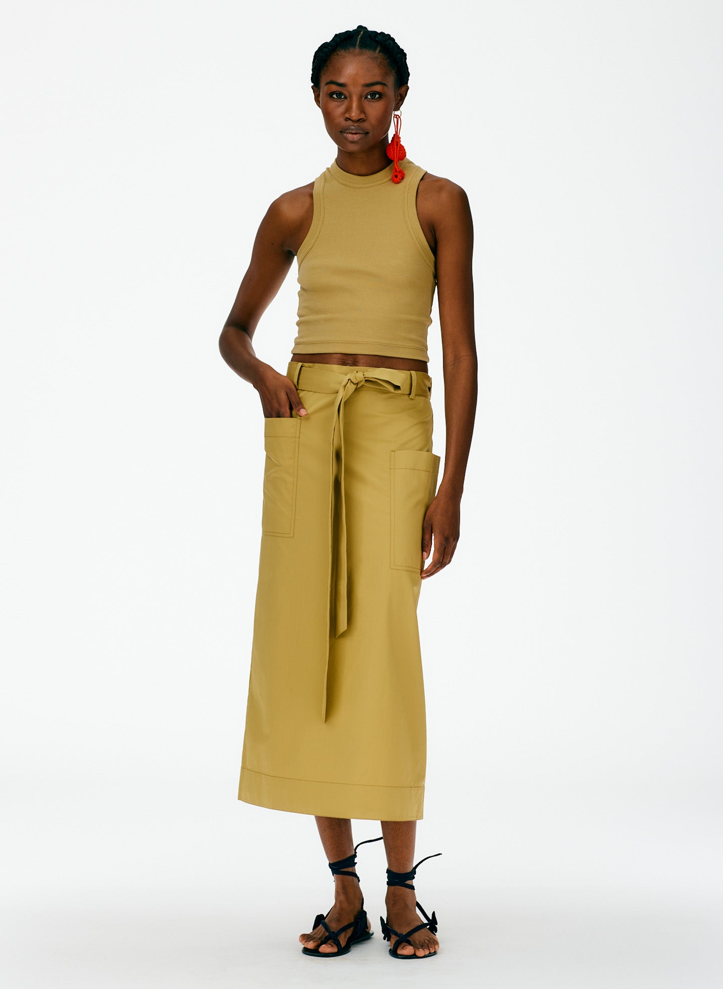 Eco Poplin Lean Back Wrap Skirt – Tibi Official