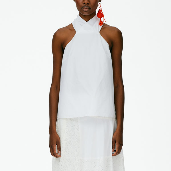 White linen shop halter top