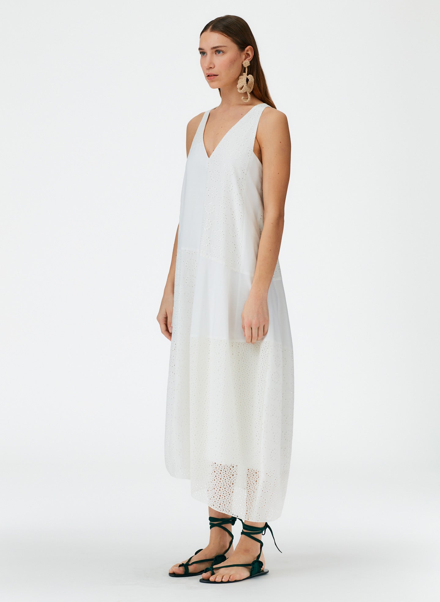 Silk Cotton Eyelet Dress Silk Cotton Eyelet Dress