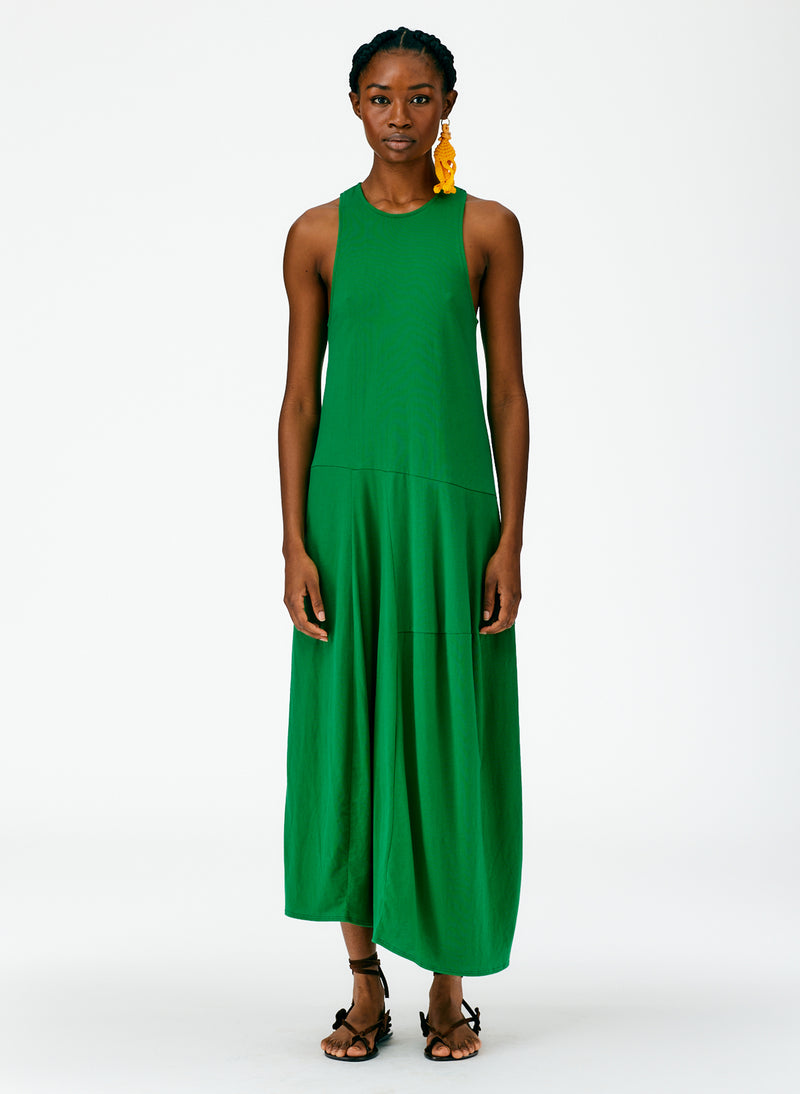 T-Shirt Sleeveless Dress Green-01