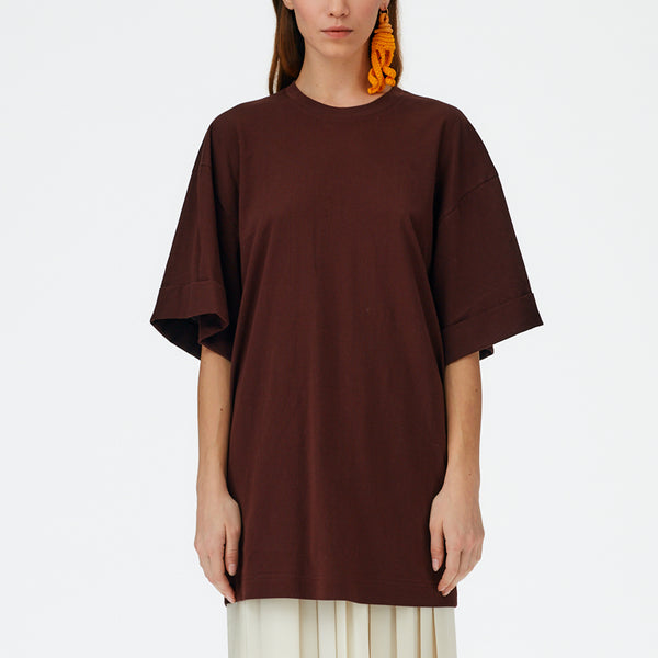 T-Shirting Rolled Sleeve Tunic – Tibi Official