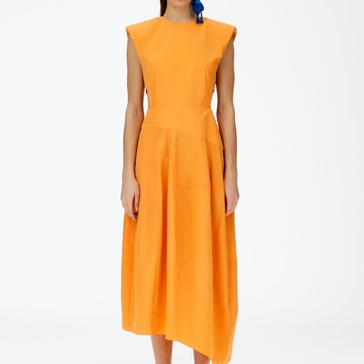 tibi orange dress Tibi 4 Ply Silk Tshirt Dress Red Orange