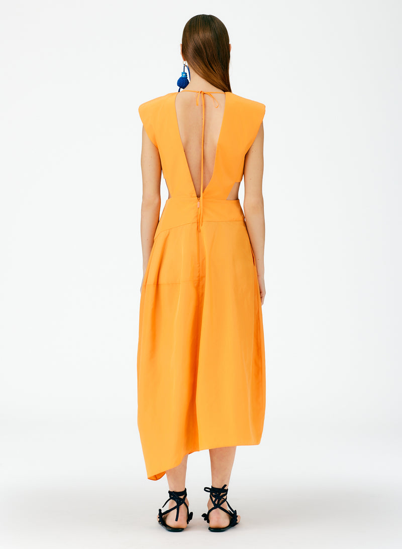 Tibi 2025 orange dress