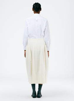 Eco Poplin Lantern Skirt Cream-3