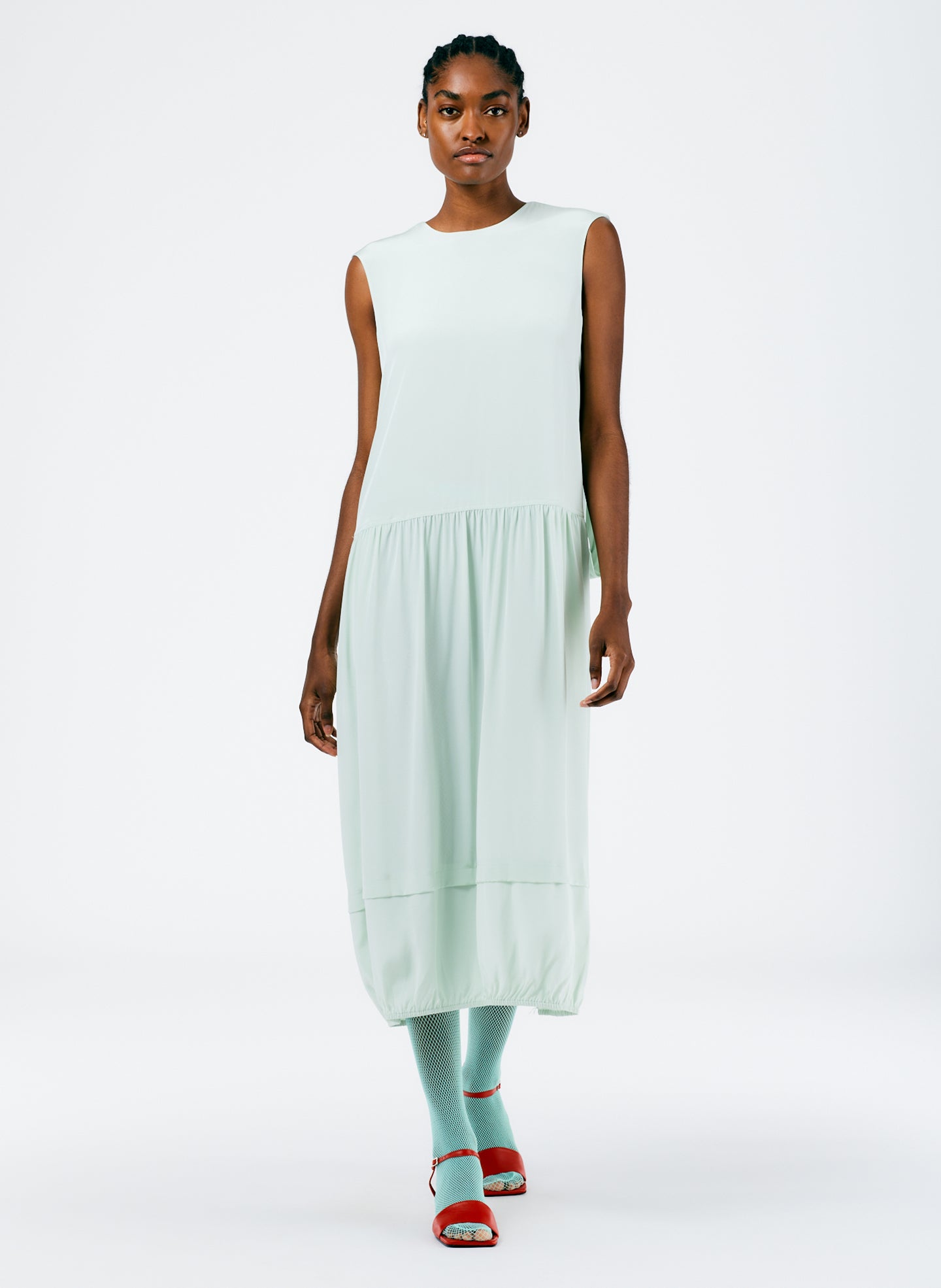 Eco Silk Cape Dress Tibi Official Eco Silk Cape Dress Tibi Official