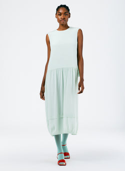 Eco Silk Cape Dress Light Mint-1