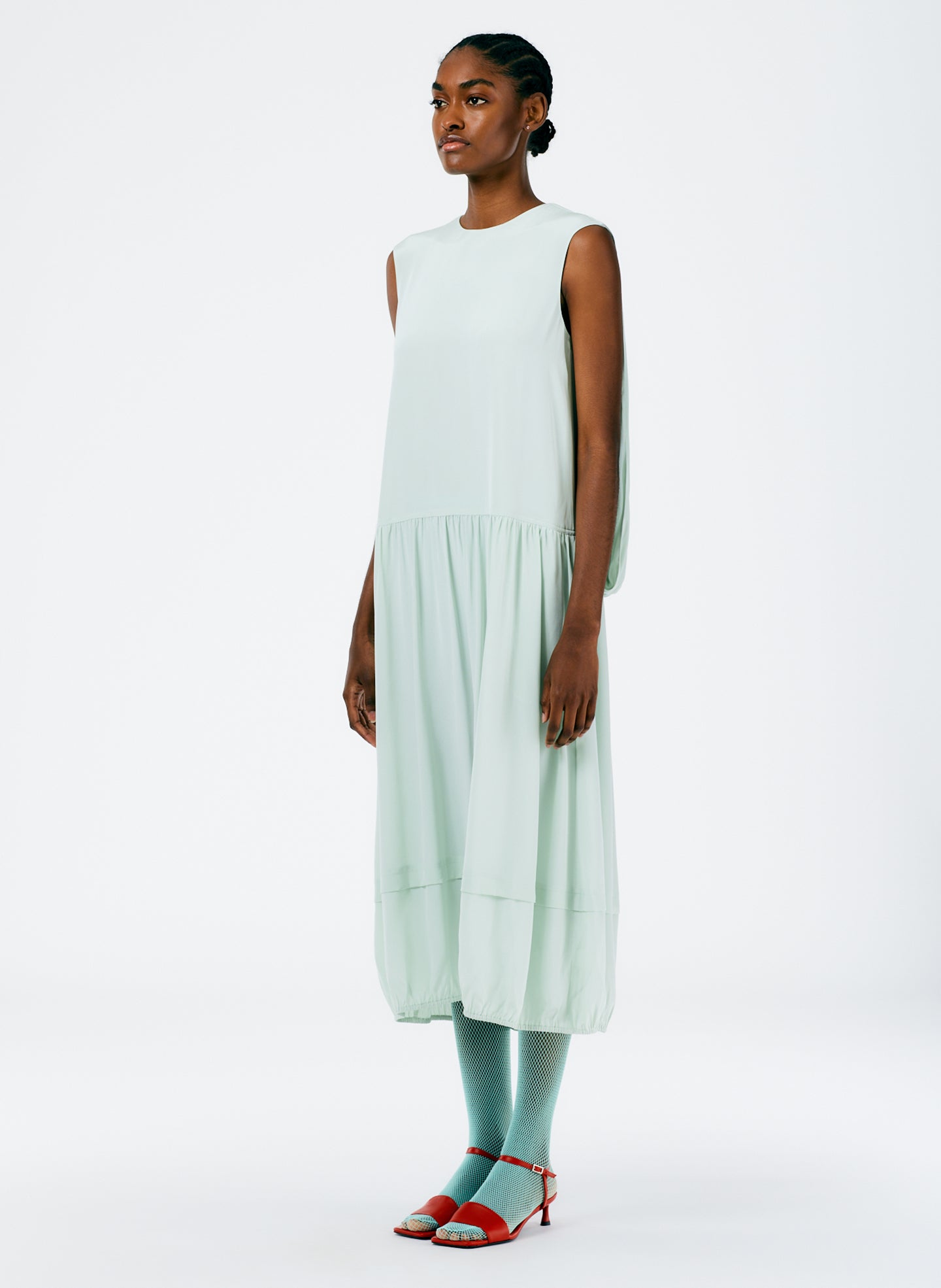 Eco Silk Cape Dress Tibi Official Eco Silk Cape Dress Tibi Official