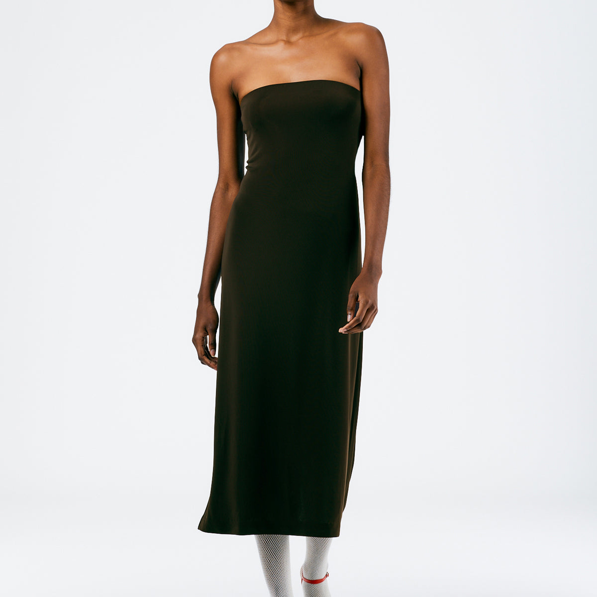 tibi brown dress T-Shirt Dress
