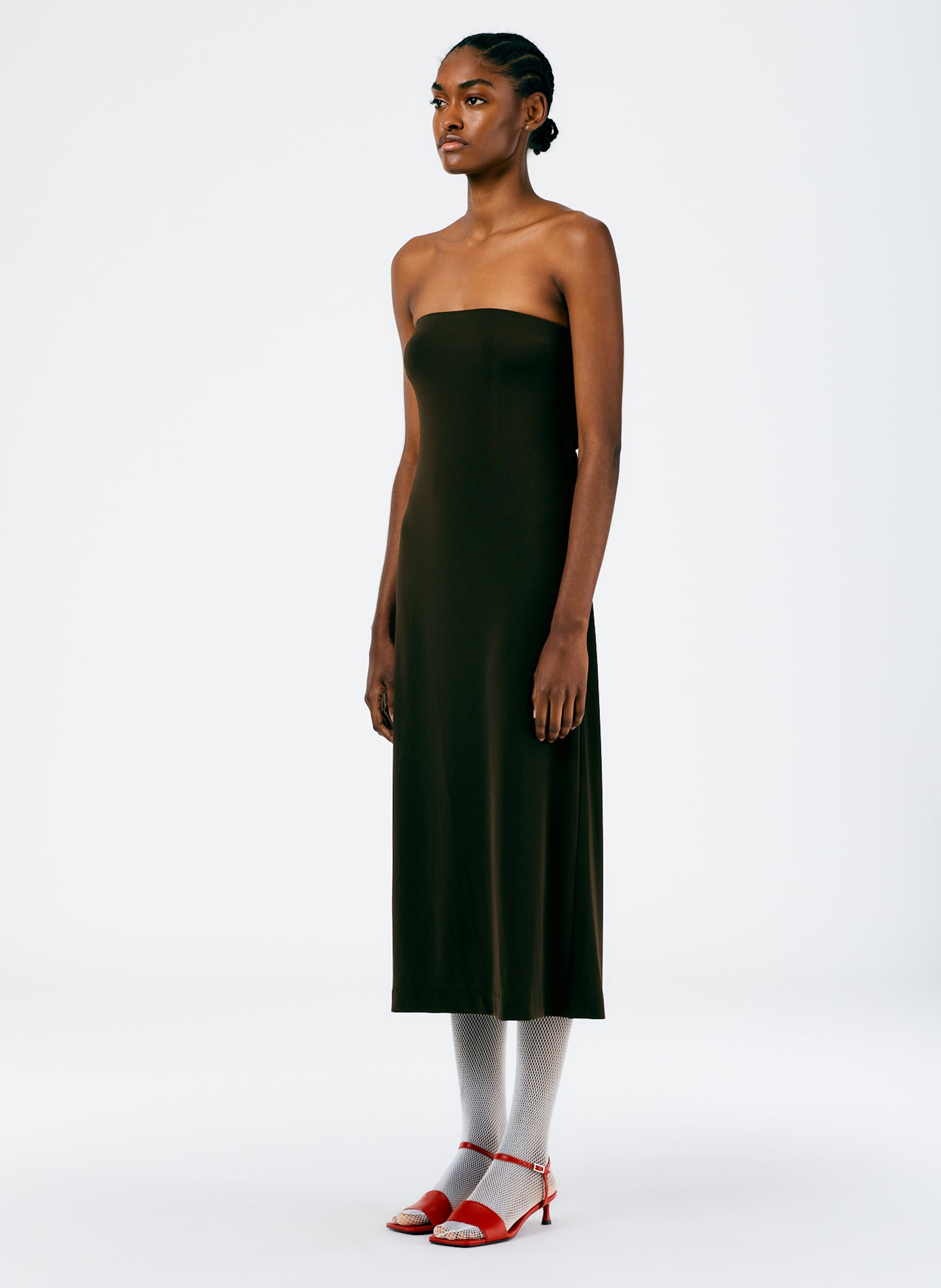 Harlow Jersey Strapless Midi Dress – Tibi Official