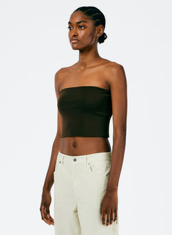 Jersey Shirred Bandeau Top
