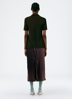 Harlow Jersey Slim Short Sleeve Shirt Brown-8