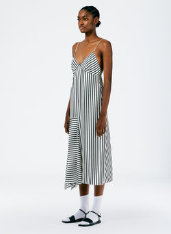 Identity Stripe Cami Dress Black Multi-2