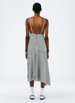 Identity Stripe Cami Dress Black Multi-3