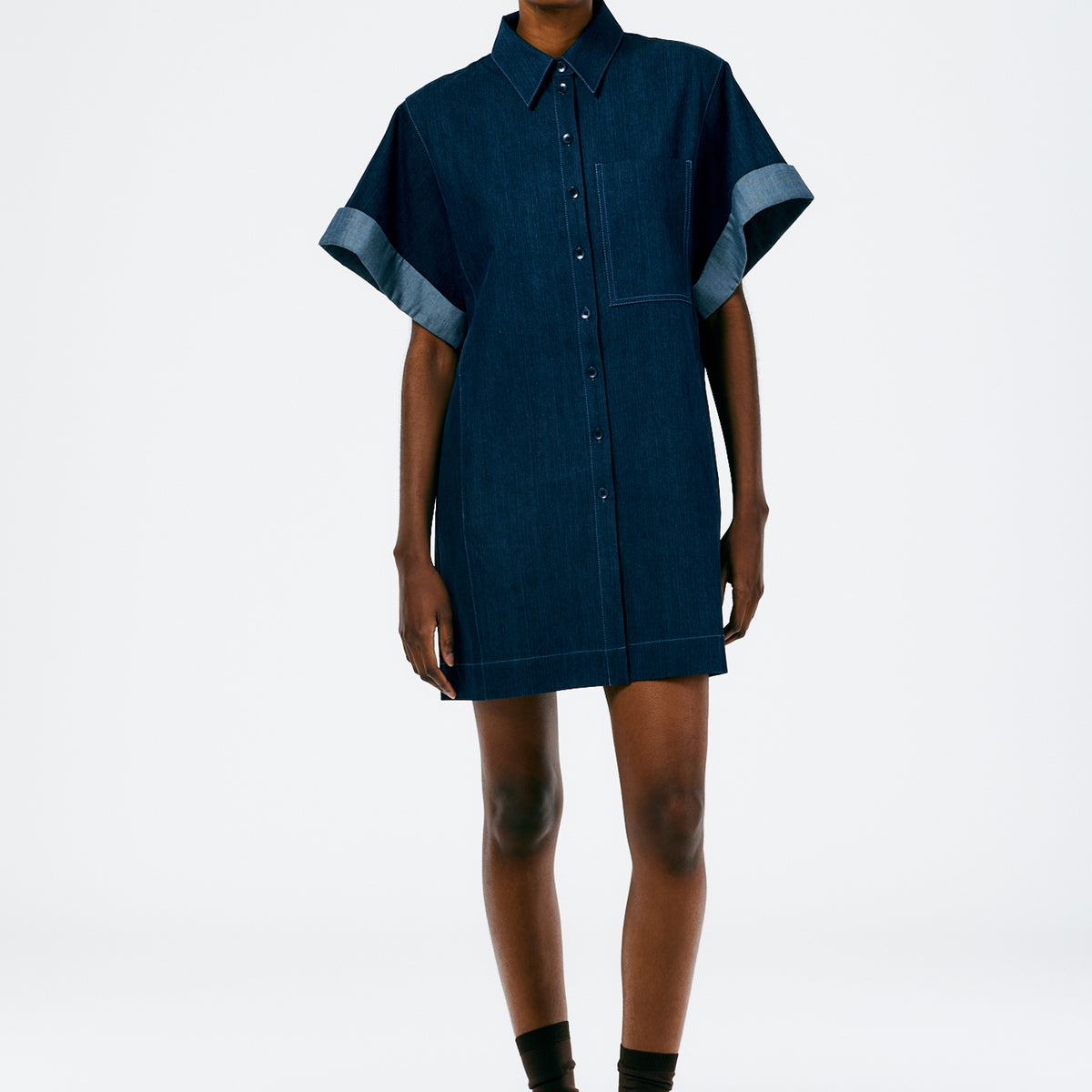 white christmas dresses Rayna Denim Mini Dress - Dark Denim - Buy Women's Mini Dresses main image 0