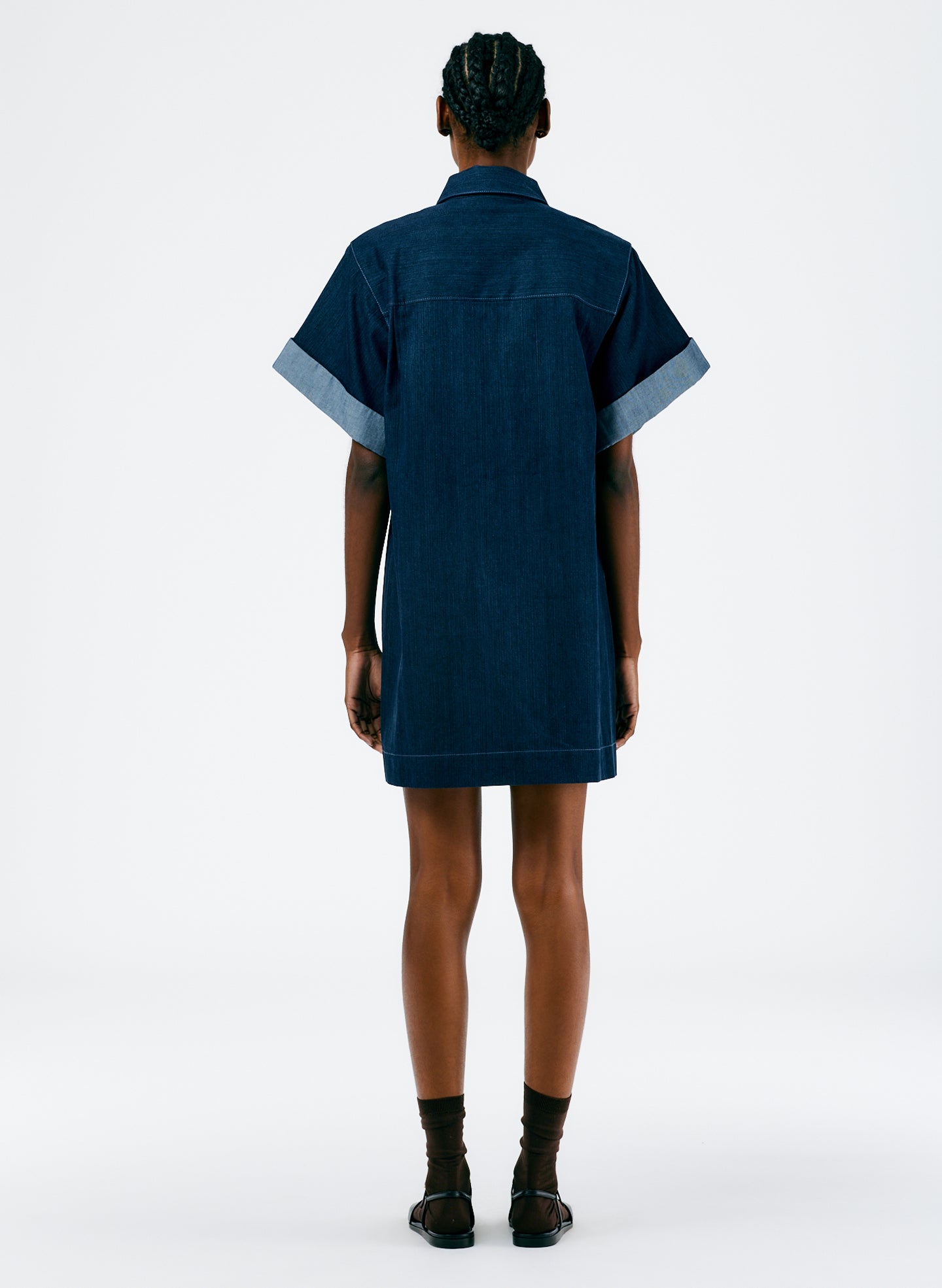 tibi denim shirt dress Denim with Edgy Vibes With "Edgy" as my ultimate style guide, I've always craved denim pieces that speak volumes. The Denim Overall Dress? It's a game-changer, effortlessly blending fashion and functionality. I've