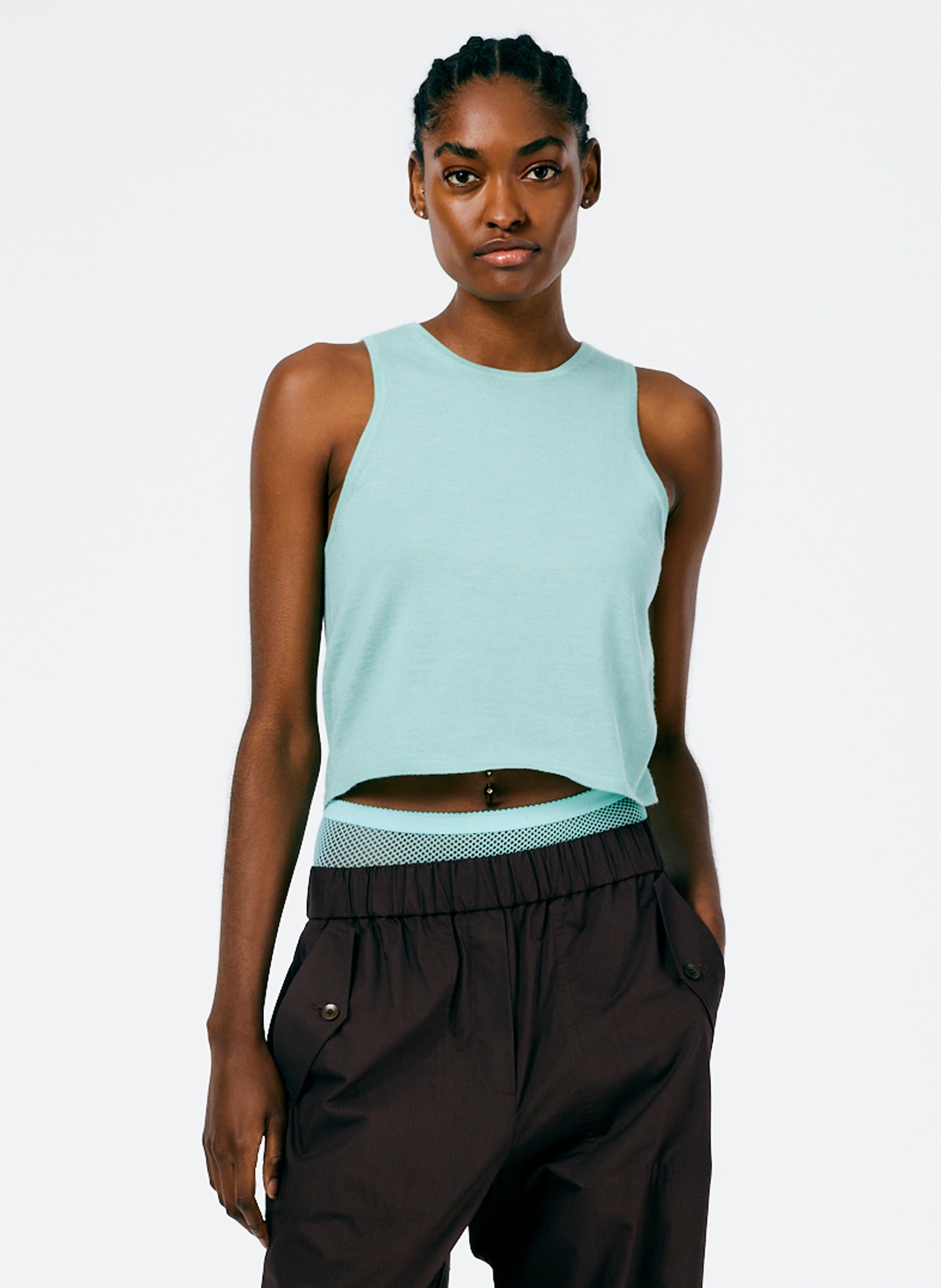 Tissue Cashmere Tank - Mint-1