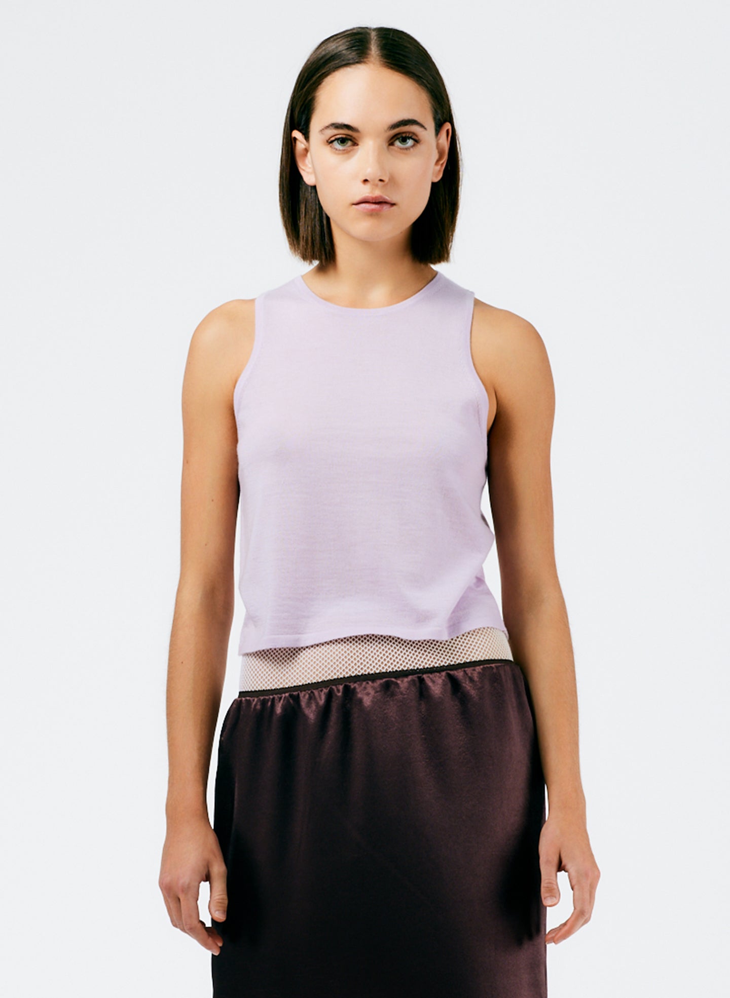 Tissue Cashmere Tank - Pale Lavender-1