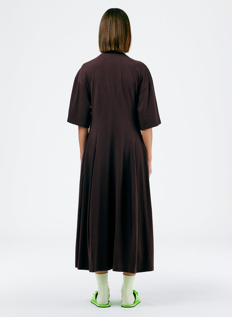 T-Shirt Dress Dark Brown-3