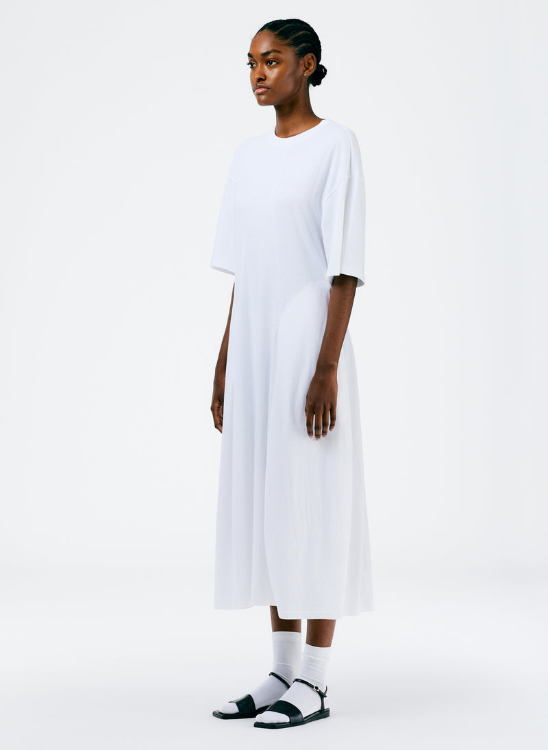 COS Shirt dress with 3/4 sleeves in white
