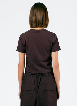 Cropped Baby T-Shirt Dark Brown-3