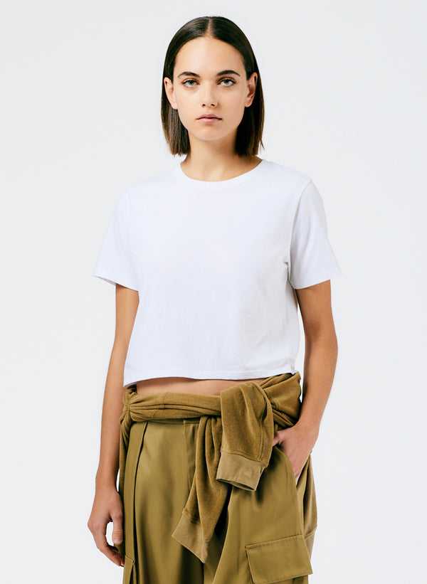 Cropped Baby T-Shirt - White-1