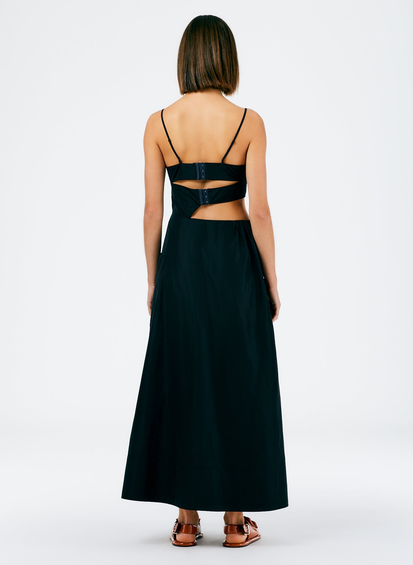 Black / 00 / U123TT1577 Italian Sporty Nylon Strappy Cut Out Dress Black / 00 / U123TT1577 Italian Sporty Nylon Strappy Cut Out Dress
