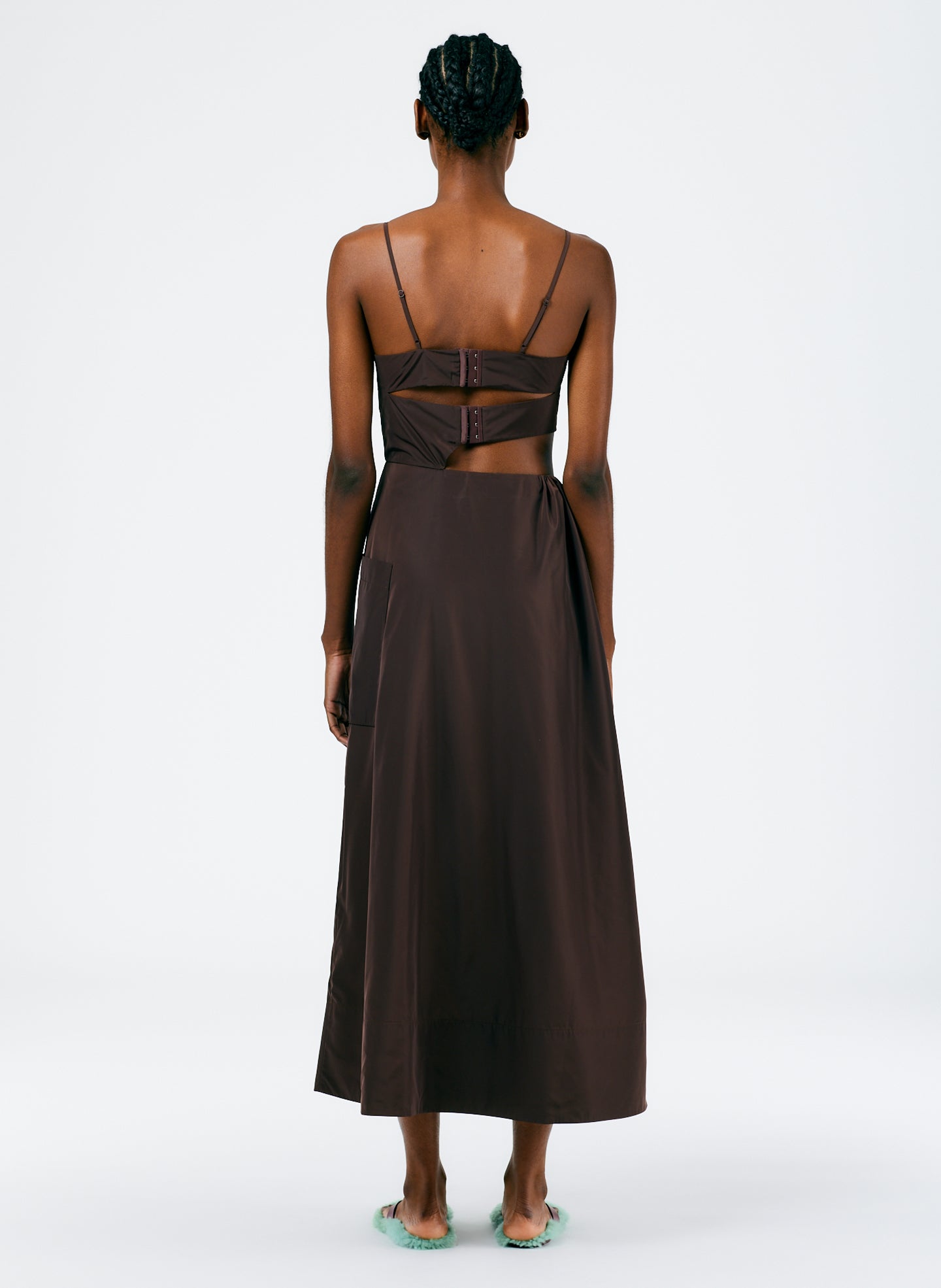 Italian Sporty Nylon Strappy Cut Out Dress Tibi Official Italian Sporty Nylon Strappy Cut Out Dress Tibi Official