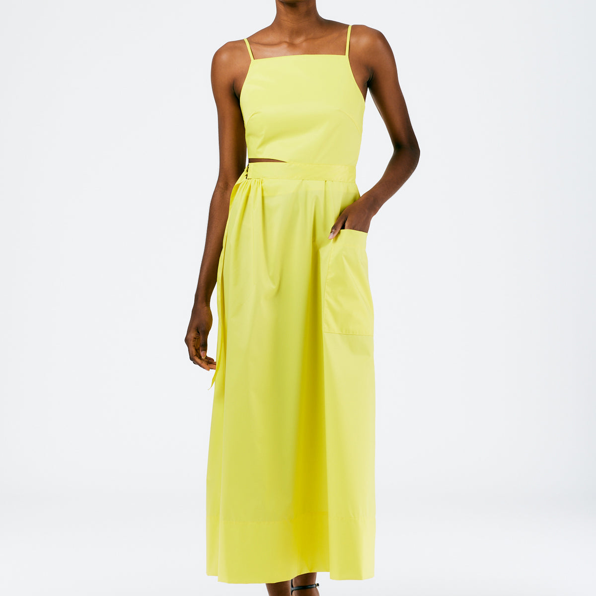 Italian Sporty Nylon Strappy Cut Out Dress – Tibi Official