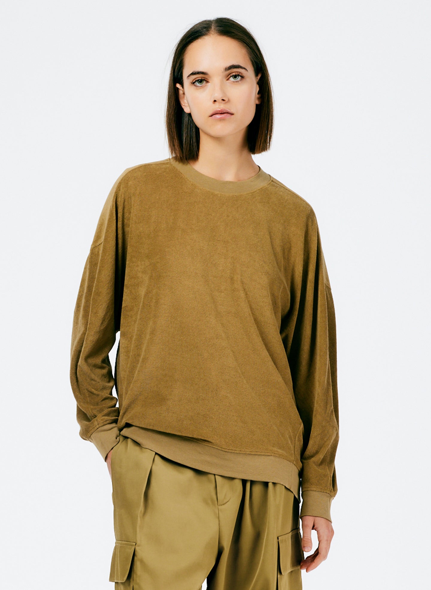 Summer Terry Crewneck Sweatshirt - Cumin-1