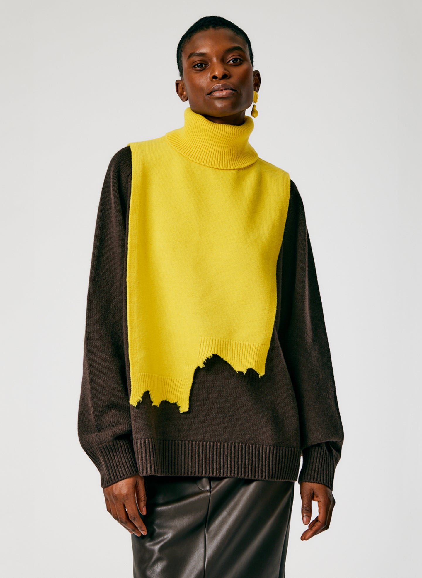 Airy Extrafine Wool Turtleneck Dicky - Yellow-01
