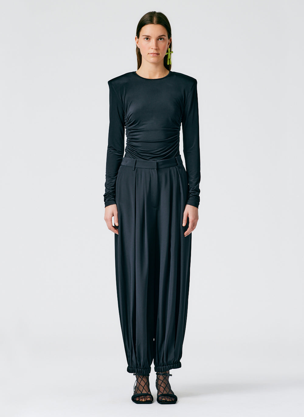 Eco Silk Pleated Balloon Pant - Regular – Tibi Official