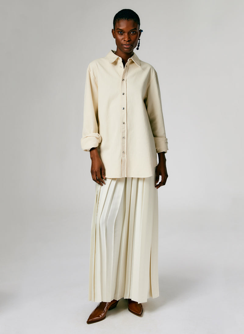 Feather Weight Pleated Pull On Maxi Skirt – Tibi Official