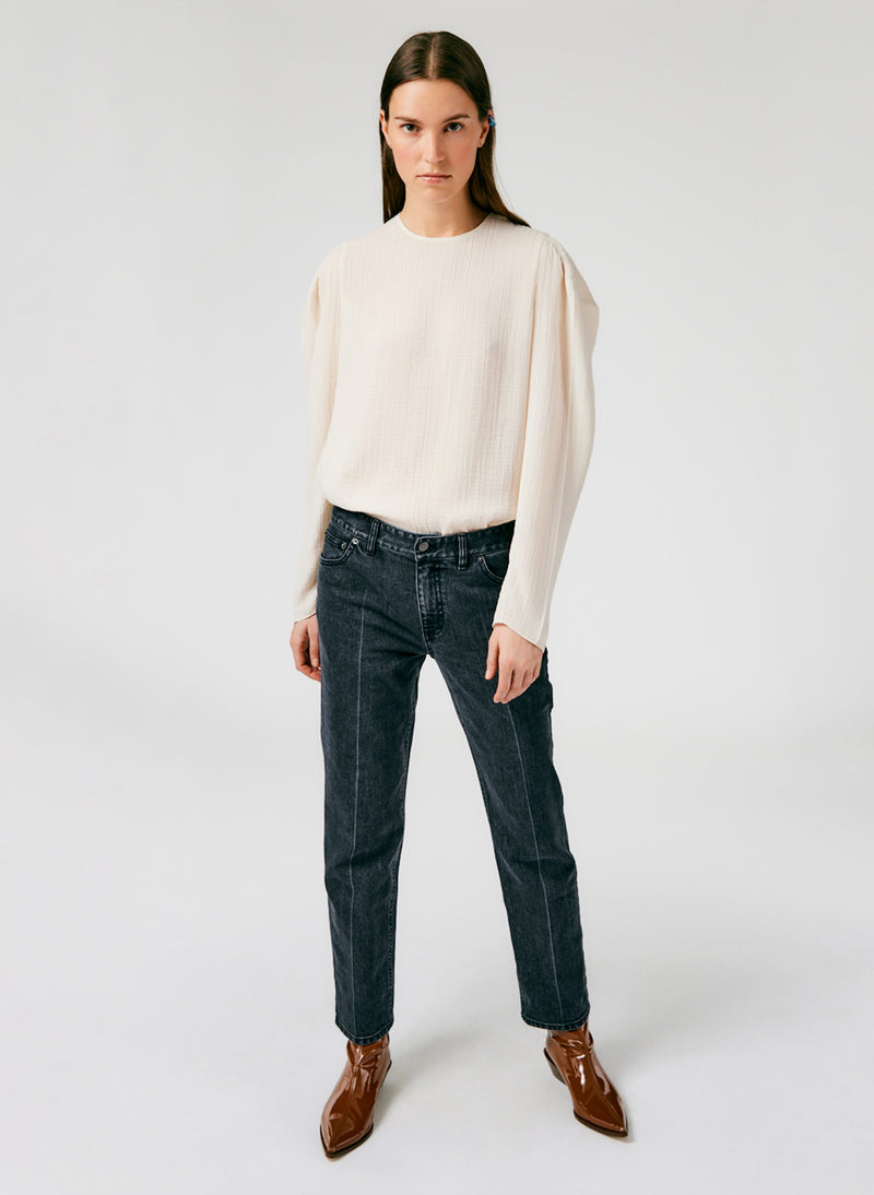 Grey Stretch Denim Elfie Jean – Tibi Official