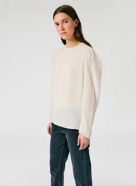 Matte Crinkle Long Square Sleeve Top – Tibi Official