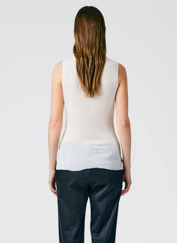 Sage Crinkle Lyocell Fitted Tank – Tibi Official