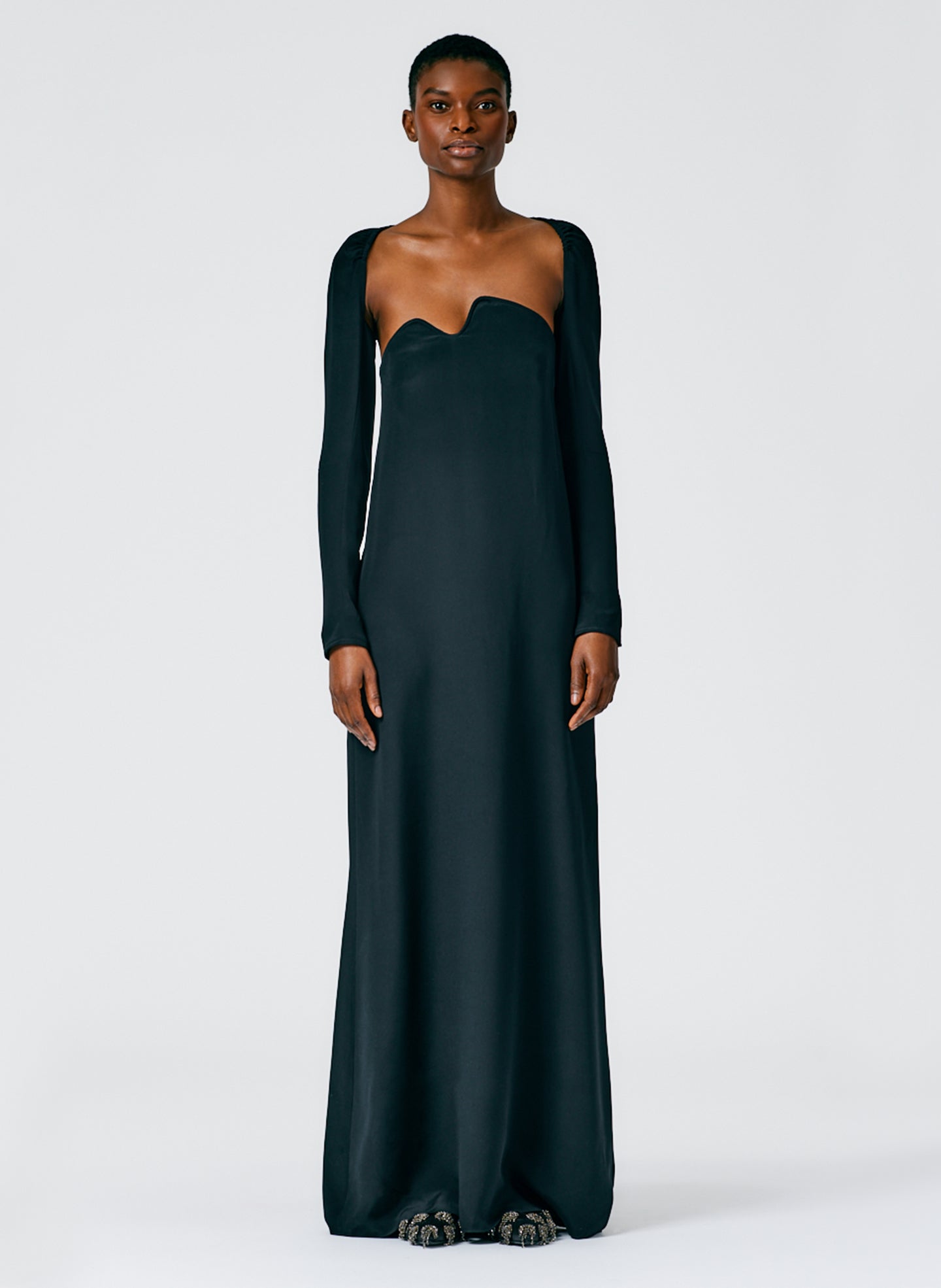 4-Ply Silk Squiggly Strapless Dress Tibi Official 4-Ply Silk Squiggly Strapless Dress Tibi Official