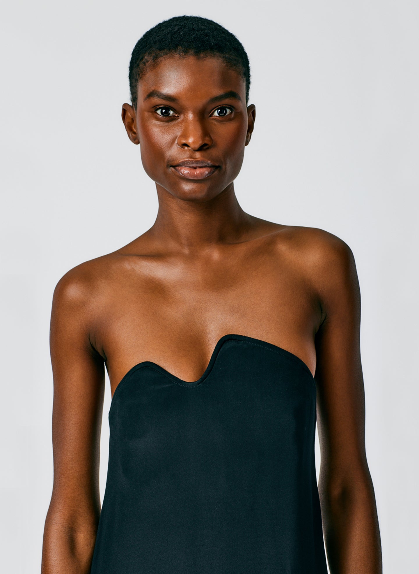4-Ply Silk Squiggly Strapless Dress Tibi Official 4-Ply Silk Squiggly Strapless Dress Tibi Official