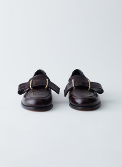 Morris Croc Print Leather Loafer Dark Brown-2